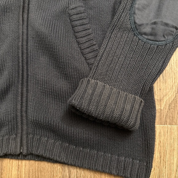 Burberry blue Hooded Cardigan with Elbow Patches - Picture 4 of 7